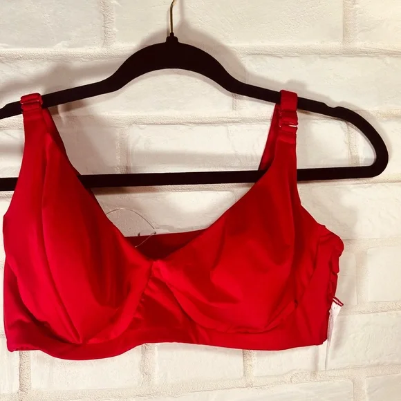 NWT Soma Embraceable Reversible Soft Bralette Wireless Large Raphael Red #0586 - Picture 4 of 9